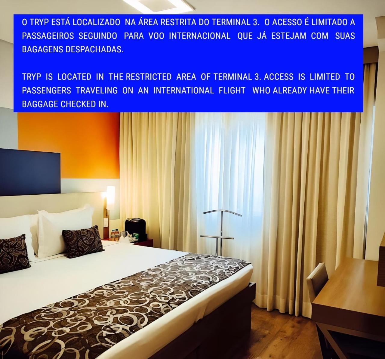 Tryp By Wyndham Sao Paulo Airport - Hotel De Transito Terminal 3 -Lado Ar - Area Restrita A Passageiros Ja Embarcados - Piso 1 Guarulhos Exterior foto